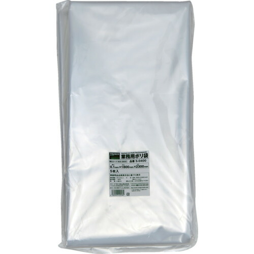 トラスコ中山（TRUSCO）　業務用ポリ袋0.1×400L 5枚入　【品番：S-0400】