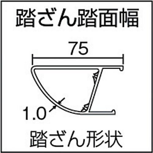 トラスコ中山（TRUSCO）　アルミ製踏台 軽作業用・上枠・脚カバー付 2段　【品番：TAU-2】_1