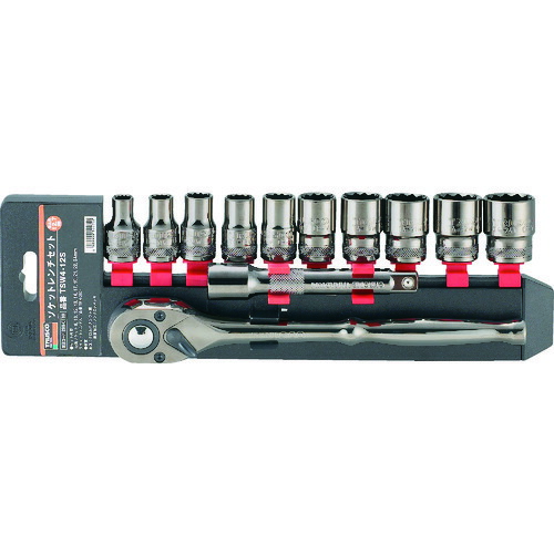 トラスコ中山（TRUSCO）　ソケットレンチセット 12角タイプ 差込角12.7 12S　【品番：TSW4-12S】