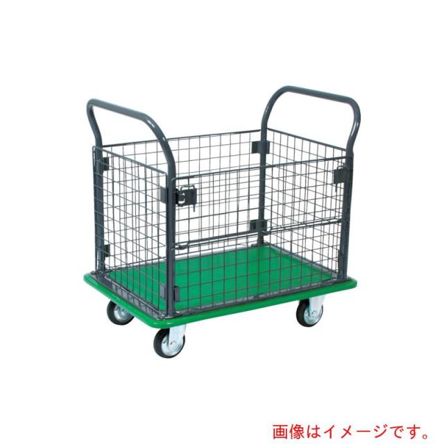 トラスコ中山（TRUSCO）　TRUSCO　ハイグレード運搬車　金網付　７４０Ｘ４６０　【品番：107EBN】