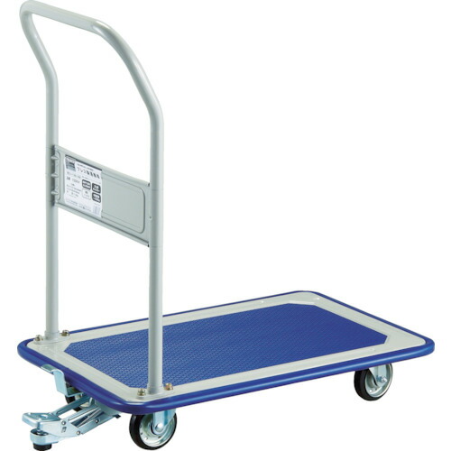 トラスコ中山（TRUSCO）　TRUSCO　プレス製台車　固定式　７４０Ｘ４６０　ストッパー付　【品番：150KNS】