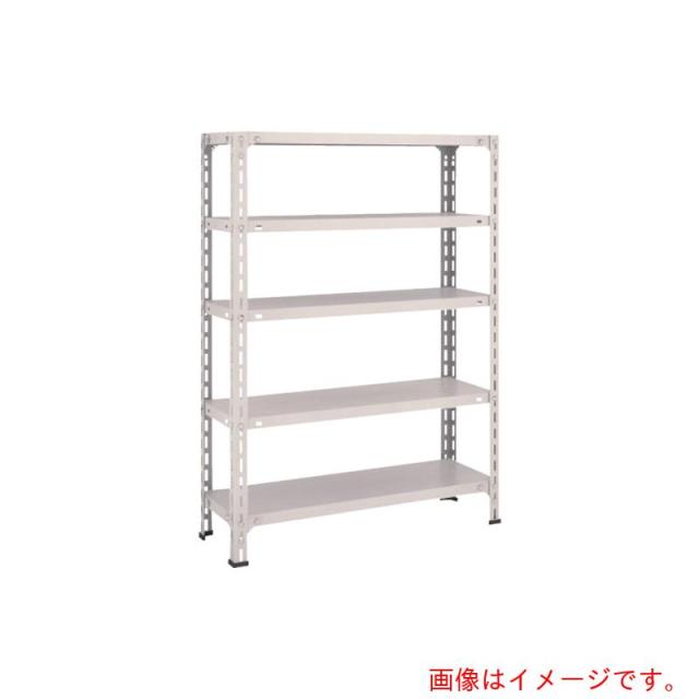 トラスコ中山（TRUSCO）　TRUSCO　スチールラック　軽量棚開放型　Ｗ８７５ＸＤ３００ＸＨ１２００　５段　ネオグレー　【品番：43V-15】