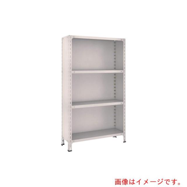 トラスコ中山（TRUSCO）　TRUSCO　スチールラック　軽量棚背板・側板付　Ｗ８７５ＸＤ３００ＸＨ１５００　４段　ネオグレー　【品番：53V-24】