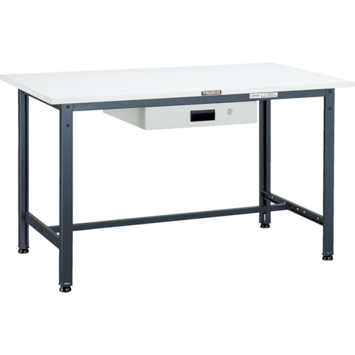 トラスコ中山（TRUSCO）　TRUSCO　軽荷重作業台（３００ｋｇ）ＡＥ型　９００Ｘ６００ＸＨ７４０　薄型１段引出付　ダークグレー色　【品番：AE-0960UDK1 DG】