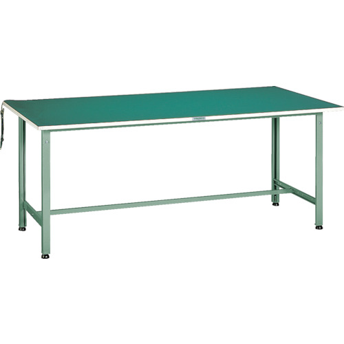 トラスコ中山（TRUSCO）　TRUSCO　軽荷重作業台（３００ｋｇ）ＡＥ型　９００Ｘ７５０ＸＨ７４２　帯電防止マット張り　グリーン色　【品番：AE-0975D】