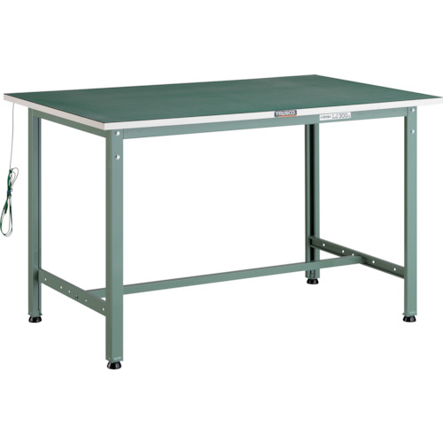 トラスコ中山（TRUSCO）　TRUSCO　軽荷重作業台（３００ｋｇ）ＡＥ型　１２００Ｘ６００ＸＨ７４２　基本タイプ　グリーン色　【品番：AE-1260D】