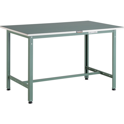 トラスコ中山（TRUSCO）　TRUSCO　軽荷重作業台（３００ｋｇ）ＡＥ型　１２００Ｘ６００ＸＨ７４２　ビニールマット張り　グリーン色　【品番：AE-1260E2】