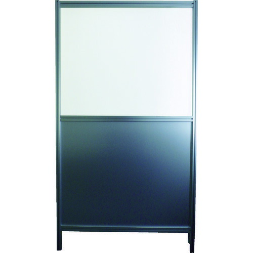 トラスコ中山（TRUSCO）　TRUSCO　アルミ安全フェンス　間口１０００ｍｍＸ高さ１８００ｍｍ下シルバーパネル　上クリアパネル　【品番：AF1810SPCP-SV】