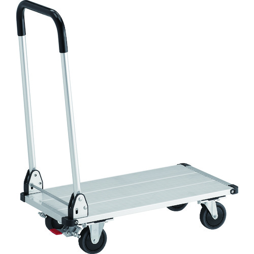 トラスコ中山（TRUSCO）　TRUSCO　アルミ台車　アルパカート　省音　折りたたみ　７００×３６０ｍｍ　ストッパー付　【品番：AL21-0736S】