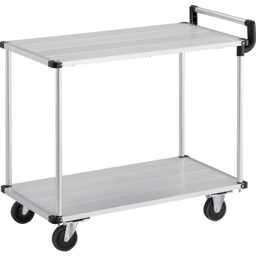 トラスコ中山（TRUSCO）　TRUSCO　アルミ台車　アルパカート　省音　２段式片袖タイプ　９００×４８０ｍｍ　【品番：AL22-0948】