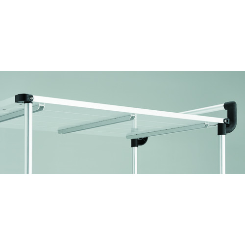 トラスコ中山（TRUSCO）　TRUSCO　アルミ台車　アルパカート　省音　２段式片袖タイプ　１２００×４８０ｍｍ　【品番：AL22-1248】_3