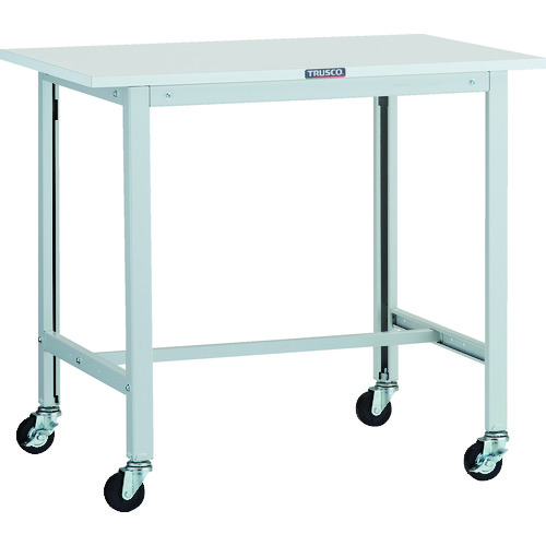 トラスコ中山（TRUSCO）　TRUSCO　軽荷重作業台（１００ｋｇ）ＡＯ型　９００Ｘ６００ＸＨ８０９　φ７５キャスター付　ホワイト色　【品番：AO-0960C75】