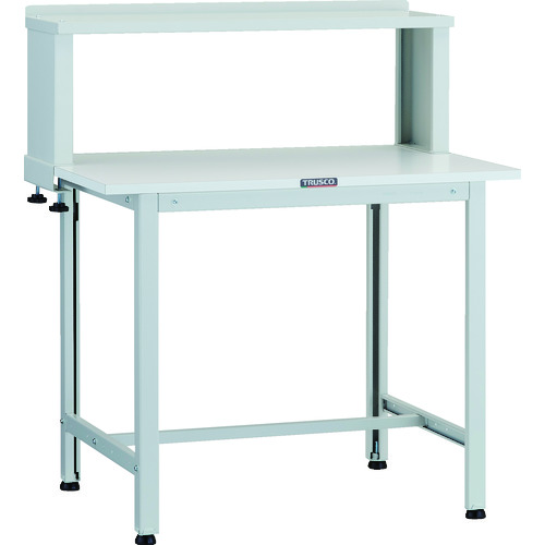 トラスコ中山（TRUSCO）　TRUSCO　軽荷重作業台（２００ｋｇ）ＡＯ型　９００Ｘ６００ＸＨ１０４４（全高）　上棚付　ホワイト色　【品番：AO-0960YURB】 20,243円