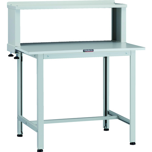 トラスコ中山（TRUSCO）　TRUSCO　軽荷重作業台（２００ｋｇ）ＡＯ型　９００Ｘ６００ＸＨ１０４４（全高）　上棚付　ホワイト色　【品番：AOR-0960YURB】