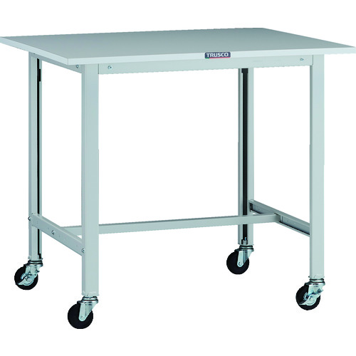 トラスコ中山（TRUSCO）　TRUSCO　軽荷重作業台（１００ｋｇ）ＡＯ型　９００Ｘ７５０ＸＨ８０８　φ７５キャスター付　ホワイト色　【品番：AOR-0975C75】