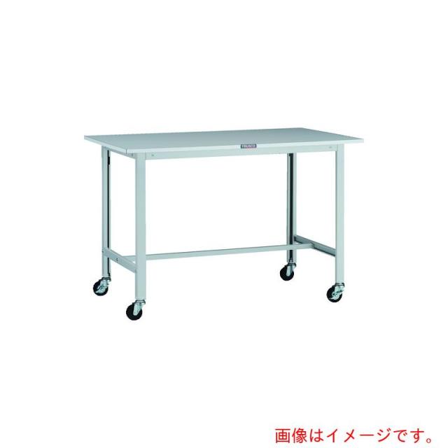 トラスコ中山（TRUSCO）　TRUSCO　軽荷重作業台（１００ｋｇ）ＡＯ型　１２００Ｘ６００ＸＨ８０８　φ７５キャスター付　ホワイト色　【品番：AOR-1260C75】