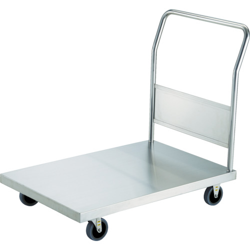 トラスコ中山（TRUSCO）　TRUSCO　ステンレス台車　オールステン台車　８００Ｘ４５０　Φ１００帯電防止Ｕ車輪　【品番：AS-3-100TBU】