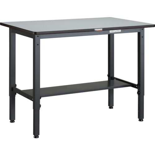 トラスコ中山（TRUSCO）　TRUSCO　軽荷重作業台高さ調節式（２５０ｋｇ）ＡＷＭ型　９００Ｘ６００ＸＨ７００〜９１０　基本タイプ　ダークグレー色　【品番：AWMP-0960】