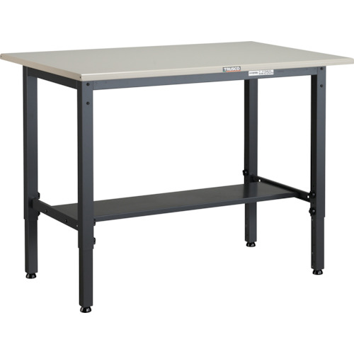 トラスコ中山（TRUSCO）　TRUSCO　軽荷重作業台高さ調節式（２５０ｋｇ）ＡＷＭ型　９００Ｘ６００ＸＨ７００〜９１０　基本タイプ　ダークグレー色　【品番：AWMS-0960】