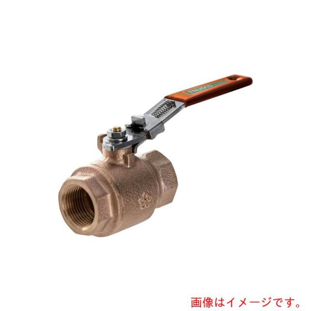 トラスコ中山（TRUSCO）　TRUSCO　ロック機構付きボールバルブ　フルボア（大流量）タイプ（４００型・青銅）２　【品番：BAV-LSF50A】