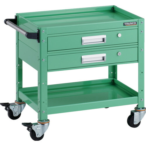 トラスコ中山（TRUSCO）　TRUSCO　ツールワゴン　バーディワゴン　６００Ｘ４００　引出付　ヤンググリーン　【品番：BDW-662V2-YG】