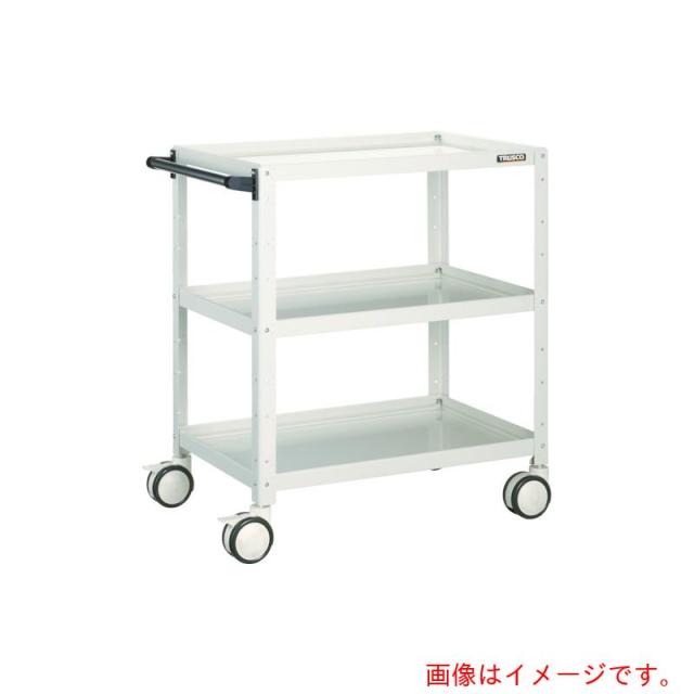 トラスコ中山（TRUSCO）　TRUSCO　ツールワゴン　バーディワゴン　９００Ｘ６００ＸＨ７４０　ウレタン双輪　ホワイト　【品番：BDW-793D-W】