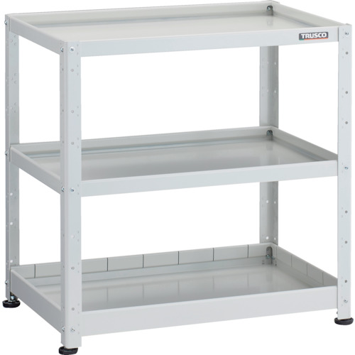 トラスコ中山（TRUSCO）　TRUSCO　小型ボルト式棚　バーディワゴンラック型　７５０Ｘ５００　浅２深１段　ホワイト　【品番：BDW-R973F1-W】