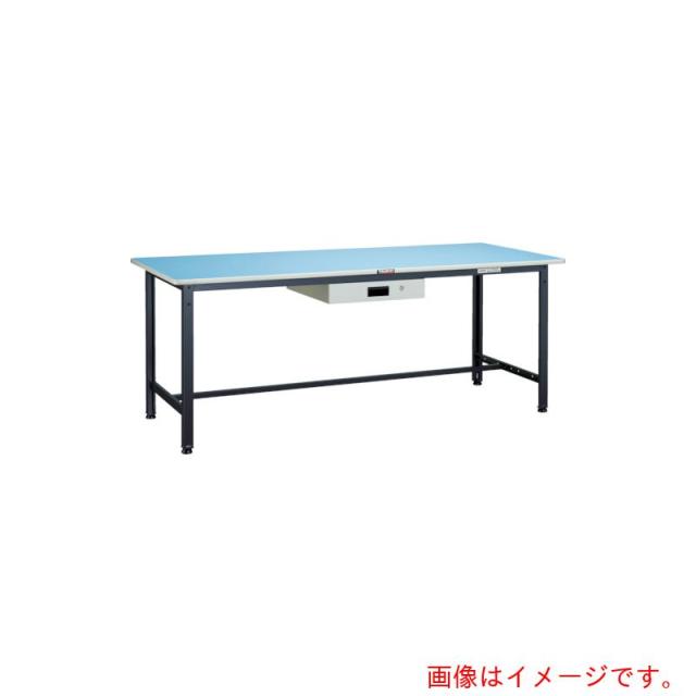 トラスコ中山（TRUSCO）　TRUSCO　軽荷重作業台（２５０ｋｇ）ＢＥ型　９００Ｘ６００ＸＨ７４０　薄型１段引出付　ダークグレー色　【品番：BE-0960UDK1】