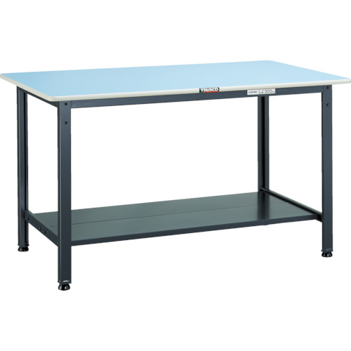 トラスコ中山（TRUSCO）　TRUSCO　軽荷重作業台（２５０ｋｇ）ＢＥ型　１２００Ｘ７５０ＸＨ７４０　下棚２枚付　ダークグレー色　【品番：BE-1275LT2】