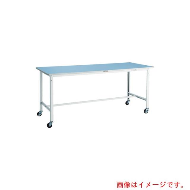 トラスコ中山（TRUSCO）　TRUSCO　軽荷重作業台（１２５ｋｇ）ＢＥ型　１２００Ｘ６００ＸＨ８０６　φ７５キャスター付　ホワイト色　【品番：BER-1260C75W】