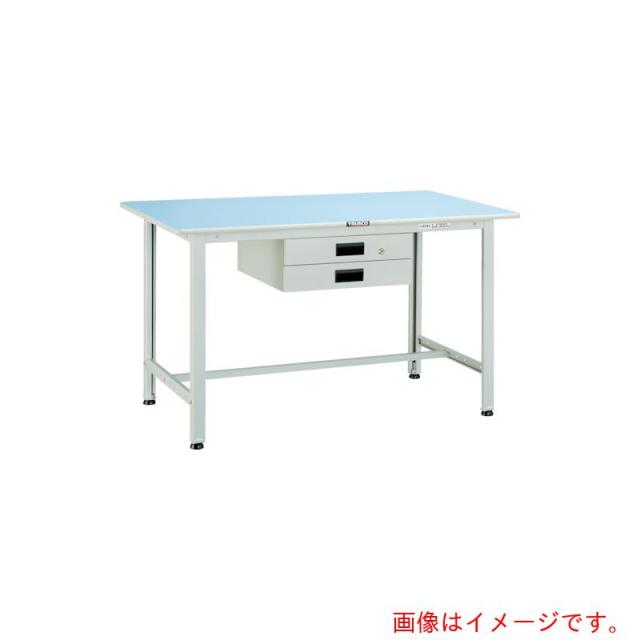 トラスコ中山（TRUSCO）　TRUSCO　軽荷重作業台（１８０ｋｇ）ＢＯ型　９００Ｘ６００ＸＨ７４０　薄型２段引出付　ホワイト色　【品番：BO-0960UDK2】