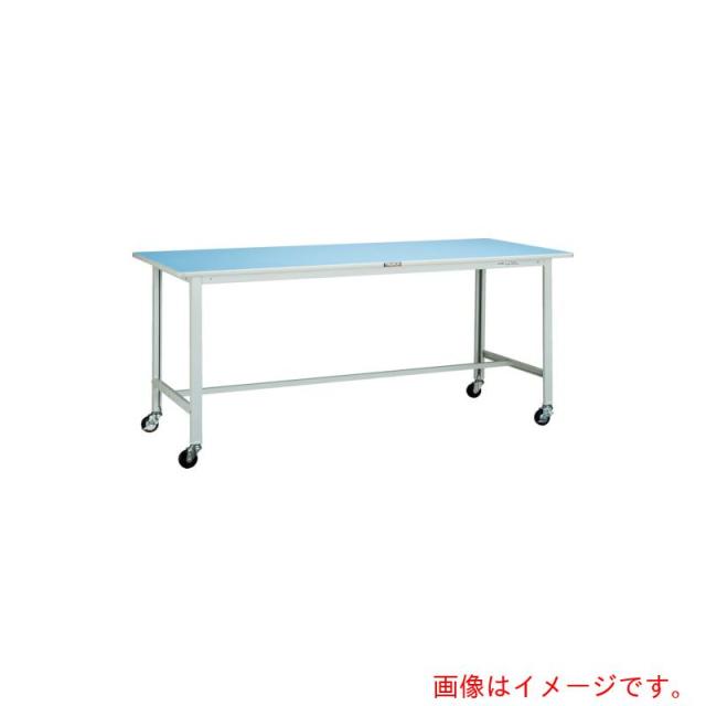 トラスコ中山（TRUSCO）　TRUSCO　軽荷重作業台（９０ｋｇ）ＢＯ型　１２００Ｘ７５０ＸＨ８０６　φ７５キャスター付　ホワイト色　【品番：BOR-1275C75】
