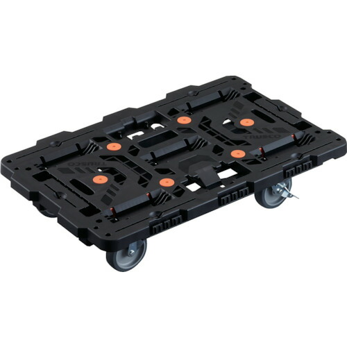 トラスコ中山（TRUSCO）　TRUSCO　連結式樹脂製平台車　ビートル　７００Ｘ４５０　自在５輪　内２輪ストッパー付　【品番：BT700J5S2-E100】