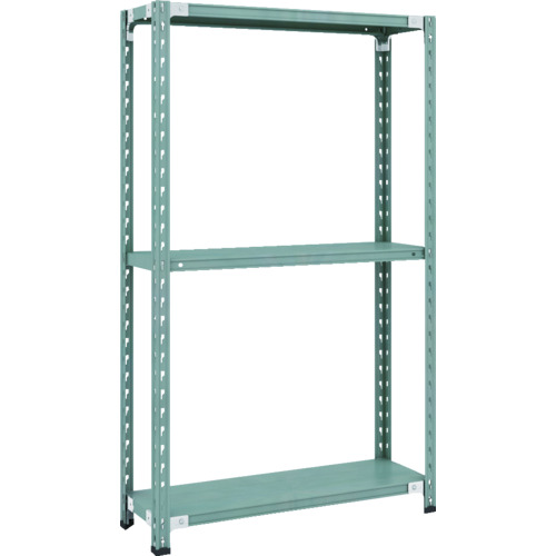 トラスコ中山（TRUSCO）　TRUSCO　ＣＢ型セミボルトレス軽中量棚　９００Ｘ３００ＸＨ１５００　３段　グリーン　【品番：CB-5333-GN】