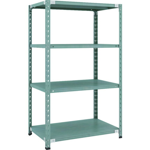 トラスコ中山（TRUSCO）　TRUSCO　ＣＢ型セミボルトレス軽中量棚　９００Ｘ６００ＸＨ１５００　４段　グリーン　【品番：CB-5364-GN】
