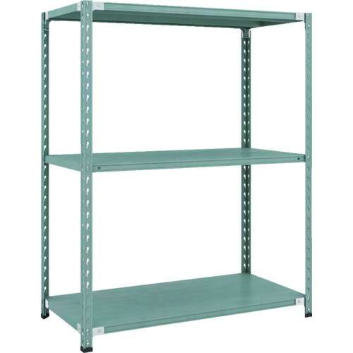 トラスコ中山（TRUSCO）　TRUSCO　ＣＢ型セミボルトレス軽中量棚　１２００Ｘ６００ＸＨ１５００　３段　グリーン　【品番：CB-5463-GN】