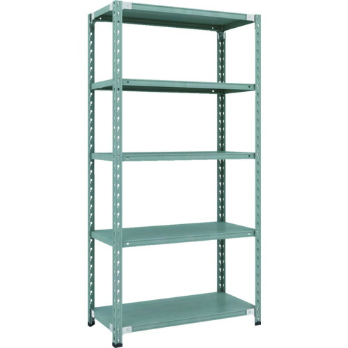 トラスコ中山（TRUSCO）　TRUSCO　ＣＢ型セミボルトレス軽中量棚　９００Ｘ４５０ＸＨ１８００　５段　グリーン　【品番：CB-6345-GN】 16,442円