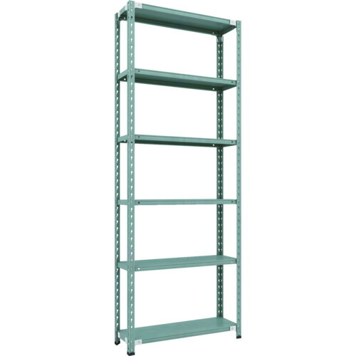 トラスコ中山（TRUSCO）　TRUSCO　ＣＢ型セミボルトレス軽中量棚　９００Ｘ３００ＸＨ２４００　６段　グリーン　【品番：CB-8336-GN】