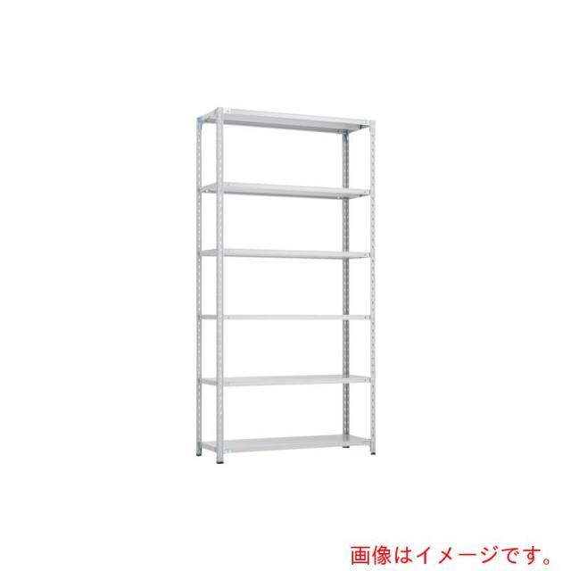 トラスコ中山（TRUSCO）　TRUSCO　ＣＢ型セミボルトレス軽中量棚　９００Ｘ３００ＸＨ２４００　６段　ＷＧ色　【品番：CB-8336-WG】