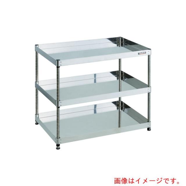 トラスコ中山（TRUSCO）　TRUSCO　ステンレスワゴン　３０４クリーンフェニックス　ラック型　６００Ｘ４００　３段　【品番：CPE3-R963】