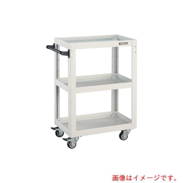 トラスコ中山（TRUSCO） TRUSCO 物の具手押し車 海豚 高さ調節する式 Ｗ６００ ４輪自在 白いこと 【品番：DLWS-A963J-W】