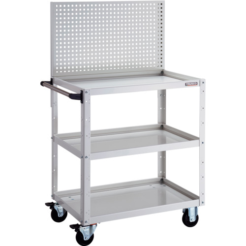 トラスコ中山（TRUSCO）　TRUSCO　ツールワゴン　イーグルワゴン　上部パンチングパネル　６００×４００×１３３０　ホワイト　【品番：EGW-P973-W】