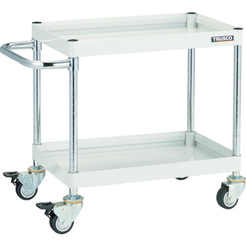 トラスコ中山（TRUSCO）　TRUSCO　ツールワゴン　ファルコンワゴン　７５０×５００　ウレタン車輪　ホワイト　【品番：FAW-672U-W】