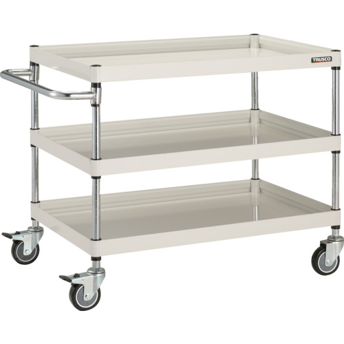 トラスコ中山（TRUSCO）　TRUSCO　ツールワゴン　ファルコンワゴン　９００×６００　ウレタン車輪　ホワイト　【品番：FAW-793U-W】