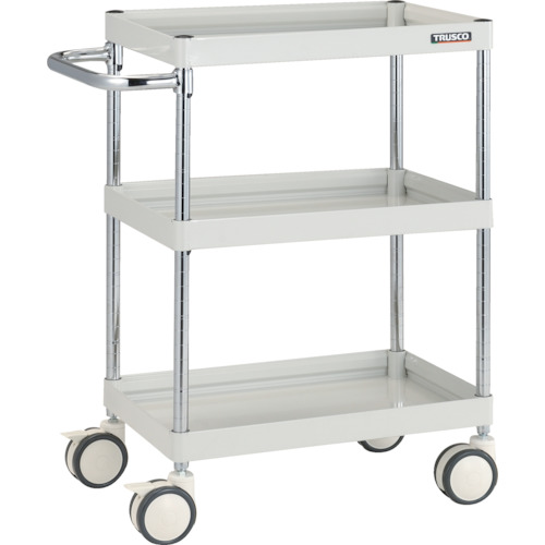 トラスコ中山（TRUSCO）　TRUSCO　ツールワゴン　ファルコンワゴン　６００×４００　ウレタン双輪車　ホワイト　【品番：FAW-963D-W】