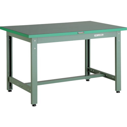 トラスコ中山（TRUSCO）　TRUSCO　中荷重作業台（８００ｋｇ）ＧＷ型　９００Ｘ４５０ＸＨ７４２　ビニールマット張り　グリーン色　【品番：GWP-0945E2】