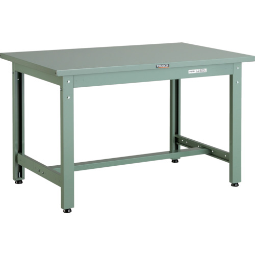 トラスコ中山（TRUSCO）　TRUSCO　中荷重作業台（８００ｋｇ）ＧＷ型　９００Ｘ６００ＸＨ７４０　基本タイプ　グリーン色　【品番：GWS-0960】