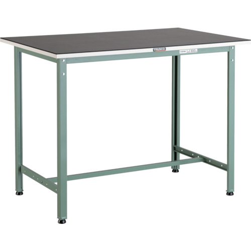 トラスコ中山（TRUSCO）　TRUSCO　軽荷重立作業台（３００ｋｇ）ＨＡＥ型　９００Ｘ７５０ＸＨ９０５　ゴムマット張り　グリーン色　【品番：HAE-0975G5】