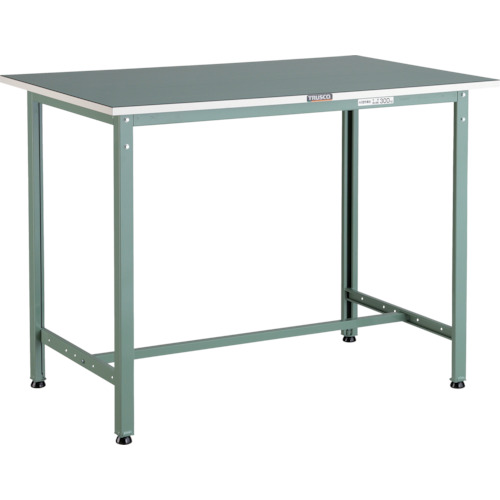 トラスコ中山（TRUSCO）　TRUSCO　軽荷重立作業台（３００ｋｇ）ＨＡＥ型　１２００Ｘ６００ＸＨ９０２　ビニールマット張り　グリーン色　【品番：HAE-1260E2】
