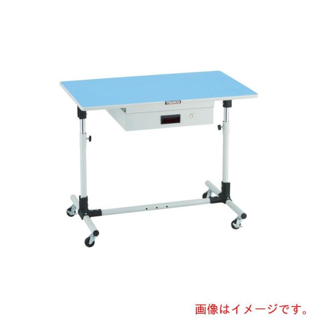 トラスコ中山（TRUSCO）　TRUSCO　ジャスト　１２００Ｘ６００ＸＨ７００−９５０　引出　車輪付　【品番：JM-1260CUDK1】